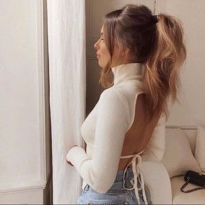 Backless Turtleneck